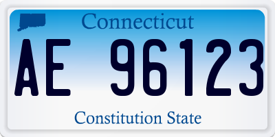 CT license plate AE96123