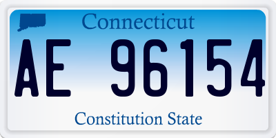 CT license plate AE96154
