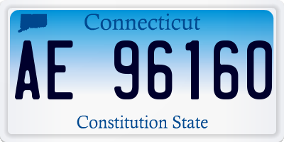 CT license plate AE96160