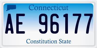 CT license plate AE96177