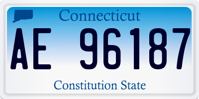 CT license plate AE96187