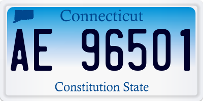 CT license plate AE96501