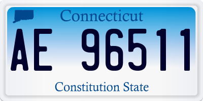 CT license plate AE96511