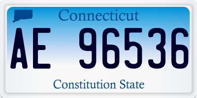 CT license plate AE96536