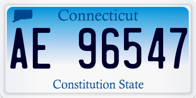 CT license plate AE96547