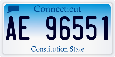 CT license plate AE96551