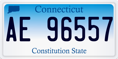 CT license plate AE96557