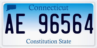 CT license plate AE96564