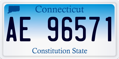 CT license plate AE96571