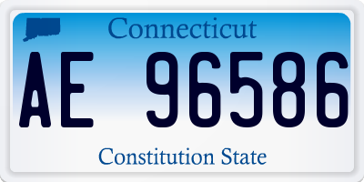 CT license plate AE96586