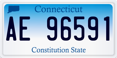CT license plate AE96591