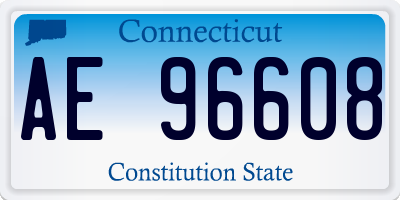 CT license plate AE96608