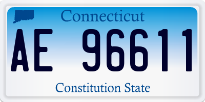 CT license plate AE96611