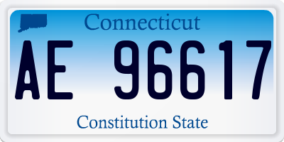 CT license plate AE96617