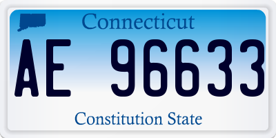 CT license plate AE96633