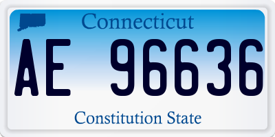 CT license plate AE96636