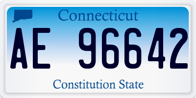 CT license plate AE96642