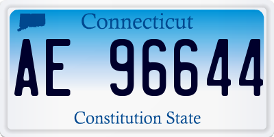 CT license plate AE96644