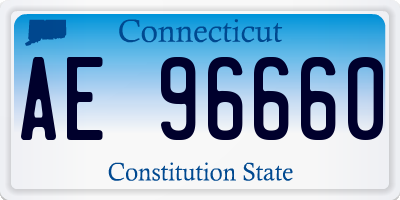 CT license plate AE96660