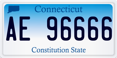 CT license plate AE96666