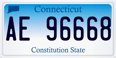 CT license plate AE96668