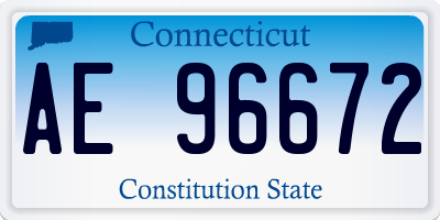 CT license plate AE96672