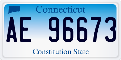 CT license plate AE96673