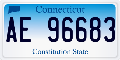 CT license plate AE96683