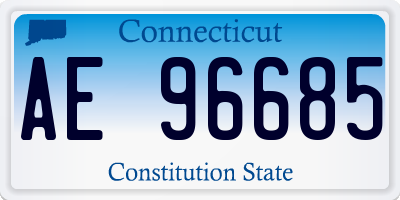 CT license plate AE96685