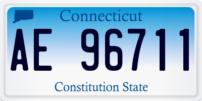 CT license plate AE96711