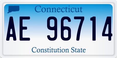 CT license plate AE96714