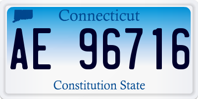 CT license plate AE96716