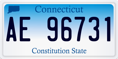 CT license plate AE96731