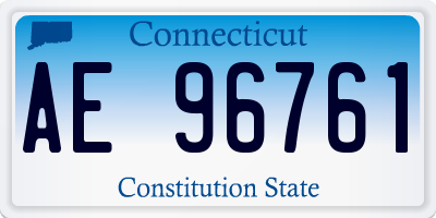 CT license plate AE96761