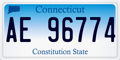 CT license plate AE96774