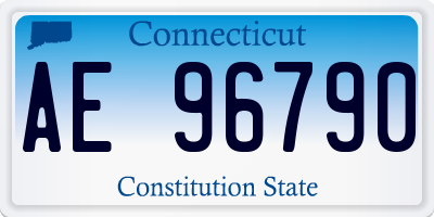 CT license plate AE96790