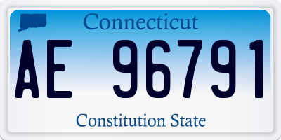 CT license plate AE96791