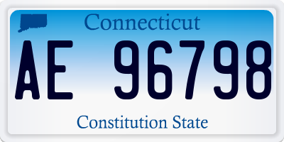 CT license plate AE96798