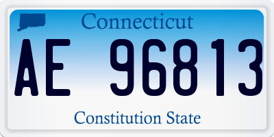 CT license plate AE96813