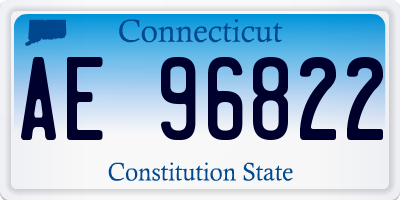 CT license plate AE96822