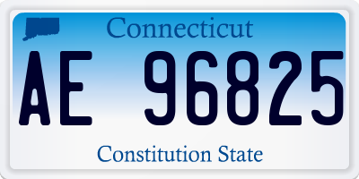 CT license plate AE96825