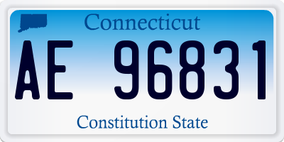 CT license plate AE96831