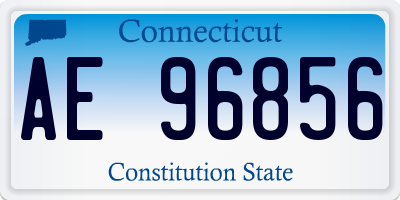 CT license plate AE96856