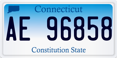 CT license plate AE96858