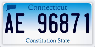 CT license plate AE96871