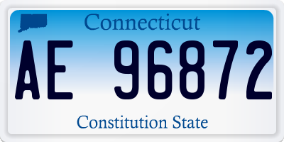 CT license plate AE96872