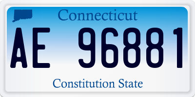 CT license plate AE96881
