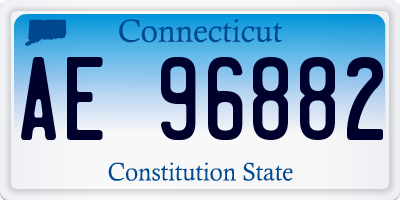 CT license plate AE96882