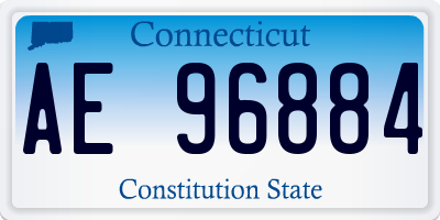 CT license plate AE96884