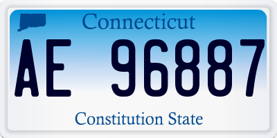CT license plate AE96887